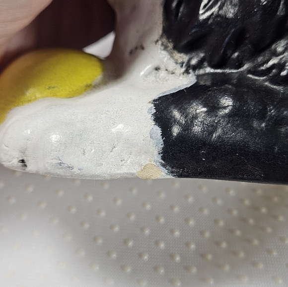 Vintage Art Studio Ceramic Cat Black And White Red Bow MCM - Picture 8 of 12